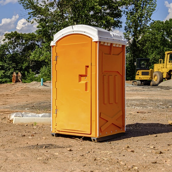 how often are the porta potties cleaned and serviced during a rental period in Bluewater California